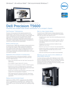 Dell Precision T5600 Dell Precision Workstations
