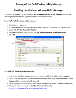 Turning off the Dell Wireless Utility Manager