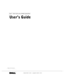 User’s Guide Dell™ Cost Effective RAID Controller Model CERC SATA1.5/6ch