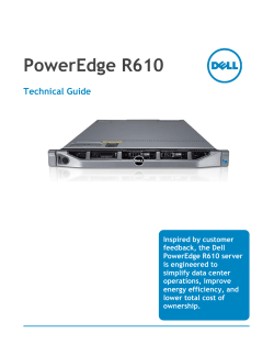 PowerEdge R610 Technical Guide