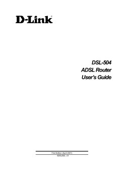 DSL-504 ADSL Router User’s Guide