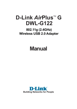 Air DWL-G122 Manual