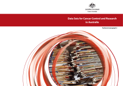 Data Sets for Cancer Control and Research in Australia Technical monograph 2