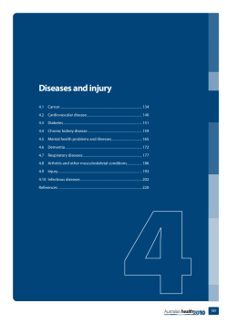 Diseases and injury 4.1  Cancer 134