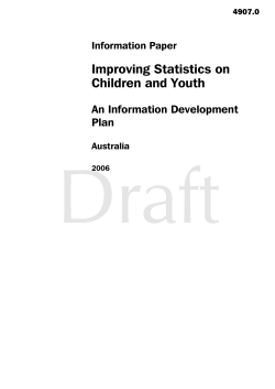 Improving Statistics on Children and Youth An Information Development Plan