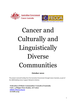 Cancer and Culturally and Linguistically Diverse