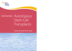 Autologous Stem Cell Transplants Understanding