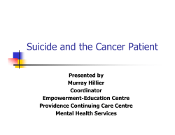 Suicide and the Cancer Patient