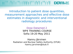 Introduction to patient dose quantities, measurement approaches and effective dose