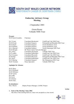 Endocrine Advisory Group Meeting 2 September 2003