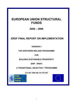 EUROPEAN UNION STRUCTURAL FUNDS  2000 – 2006