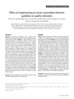Effect of implementing an acute myocardial infarction guideline on quality indicators