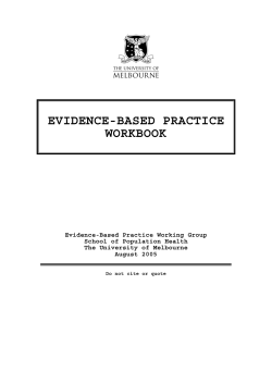 EVIDENCE-BASED PRACTICE WORKBOOK
