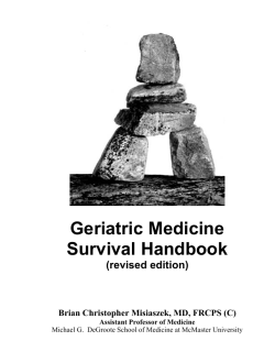 Geriatric Medicine Survival Handbook  (revised edition)