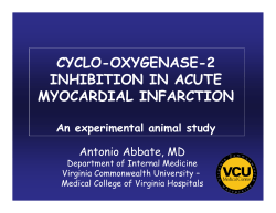 CYCLO-OXYGENASE-2 INHIBITION IN ACUTE MYOCARDIAL INFARCTION An experimental animal study