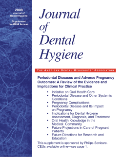 Journal Dental Hygiene of