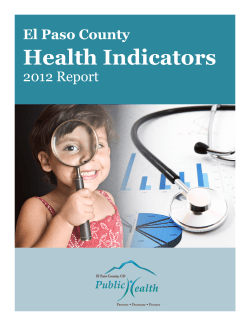 Health Indicators El Paso County 2012 Report