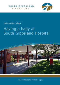 Having a baby at South Gippsland Hospital Information about