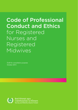 Code of Professional Conduct and Ethics for Registered Nurses and