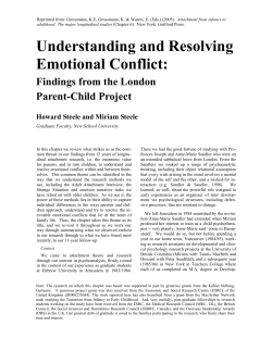 Understanding and Resolving Emotional Conflict: Findings from the London Parent-Child Project