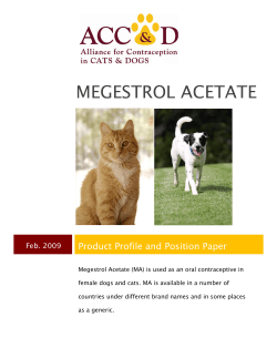 MEGESTROL ACETATE Product Profile and Position Paper