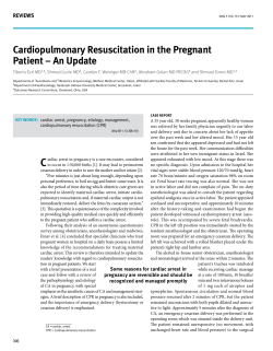 cardiopulmonary resuscitation in the Pregnant Patient – an update reviews