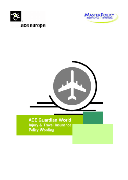 ACE Guardian World Injury &amp; Travel Insurance Policy Wording