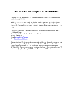 International Encyclopedia of Rehabilitation
