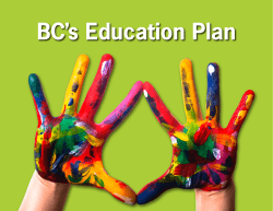 BC’s Education Plan