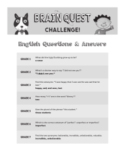 English Questions &amp; Answers GRADE 1 GRADE 2