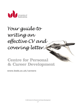 Your guide to writing an effective CV and
