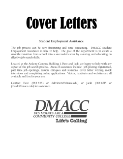 Cover Letters Student Employment Assistance