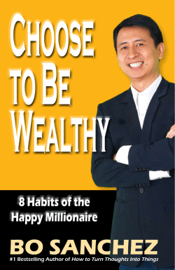 Bo Sanchez 8 habits of the happy Millionaire #1 Bestselling Author of