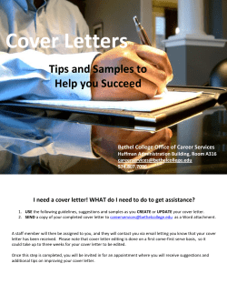 Cover Letters  Tips and Samples to Help you Succeed