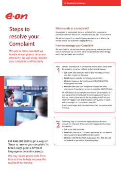 Steps to resolve your What counts as a complaint?