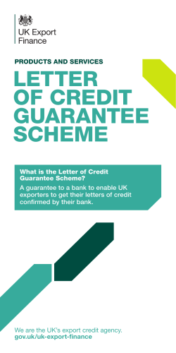 letter oF credit Guarantee scHeMe