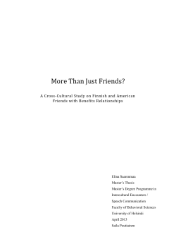 More Than Just Friends? A Cross-Cultural Study on Finnish and American