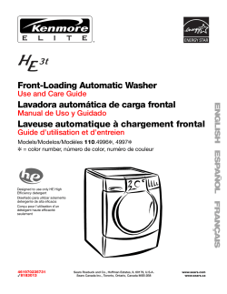 Front-Loading Automatic Washer Lavadora automática de carga frontal