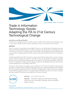 Trade in Information Technology Goods: Adapting the ITA to 21st Century Technological Change