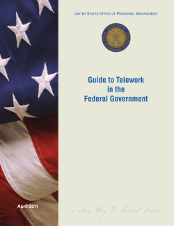 Guide to Telework in the Federal Government April 2011