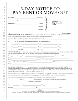 3-DAY NOTICE TO PAY RENT OR MOVE OUT  1