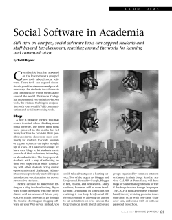 Social Software in Academia