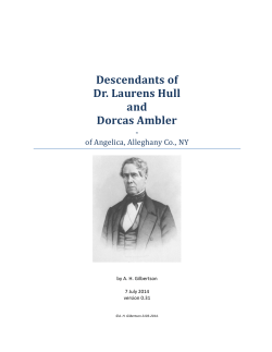 Descendants of Dr. Laurens Hull and