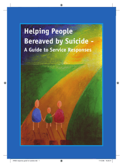 Helping People Bereaved by Suicide - A Guide to Service Responses