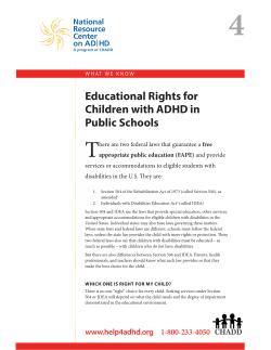 4 T Educational Rights for Children with ADHD in
