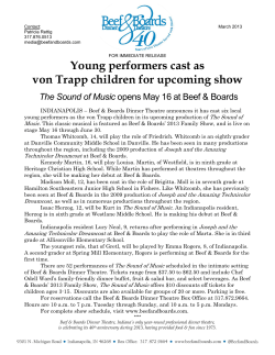 Young performers cast as von Trapp children for upcoming show