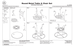 Round Metal Table &amp; Chair Set Assembly Instructions