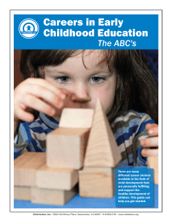 Careers in Early Childhood Education The ABC's