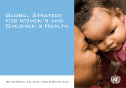 Global Strategy for Women,s and Children,s Health united nations secretary-general ban Ki-moon