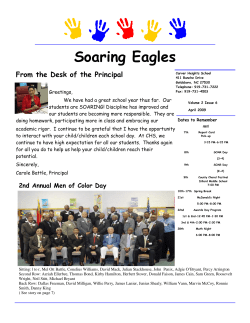 Soaring Eagles From the Desk of the Principal